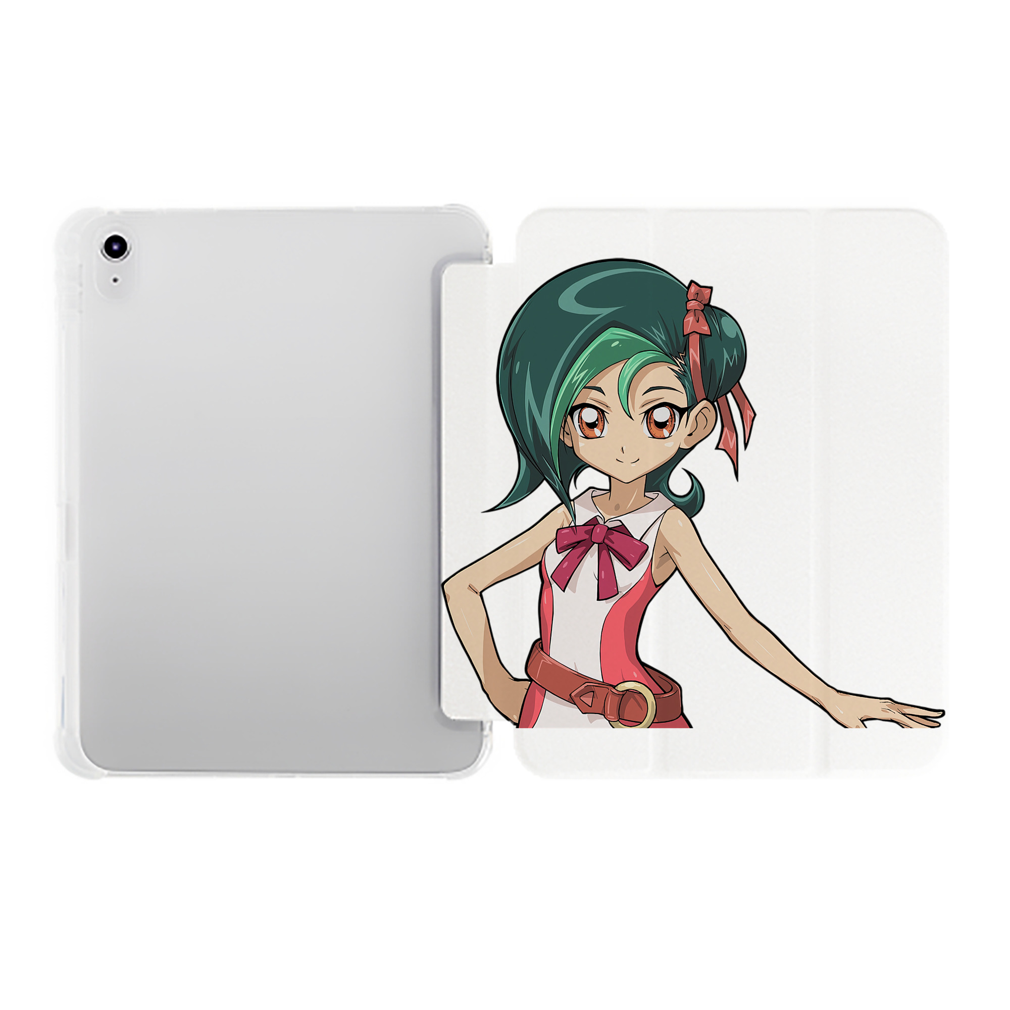 （画像用） 遊☆戯☆王 Yu-Gi-Oh! IPad ケース ペン収納付き 三つ折りスタンド PUレザー×シリコン 対応機種9.5/10.5/10.9インチ